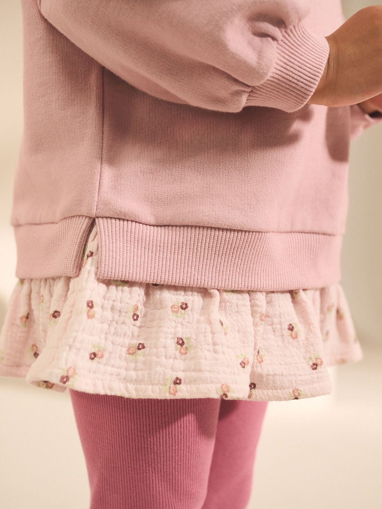 Rosa - Conjunto de top de manga larga y leggings (3 meses-7 años) - Imagen 4 de 4