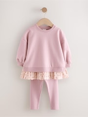 Pink Long Sleeve Top and Leggings Set (3mths-7yrs) - Image 5 of 9
