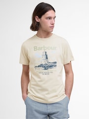 Barbour® Cream 100% Cotton Harbourside T-Shirt - Image 1 of 5