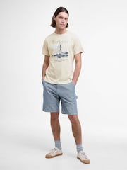 Barbour® Cream 100% Cotton Harbourside T-Shirt - Image 3 of 5