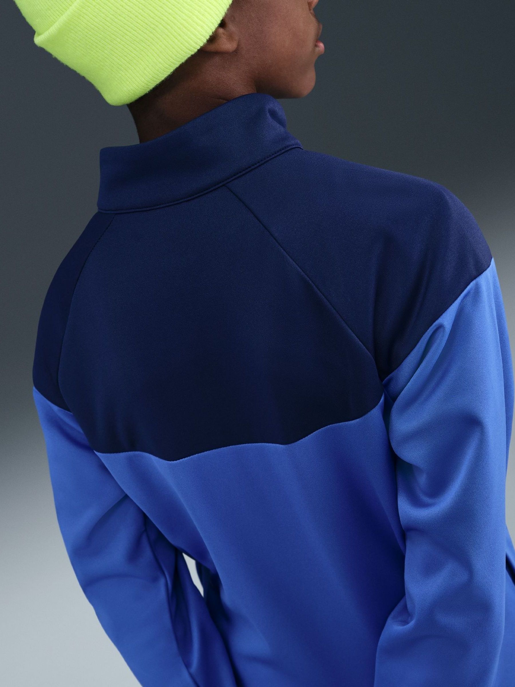 Cumpără Albastru de cometă - Trening Nike Dri-Fit Poly cu fermoar