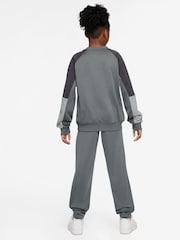 Nike Smoke Grey Dri-FIT Poly Crew Tracksuit - Image 2 of 3