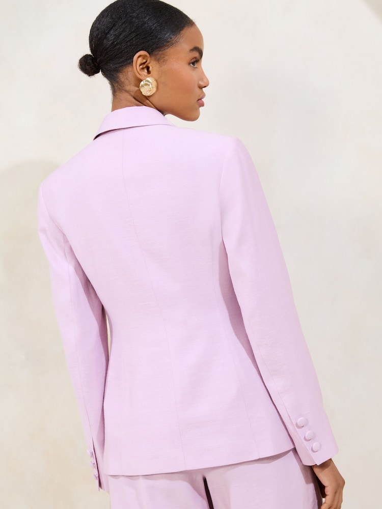 Lipsy Lilac Double Breasted Blazer - Image 4 of 4