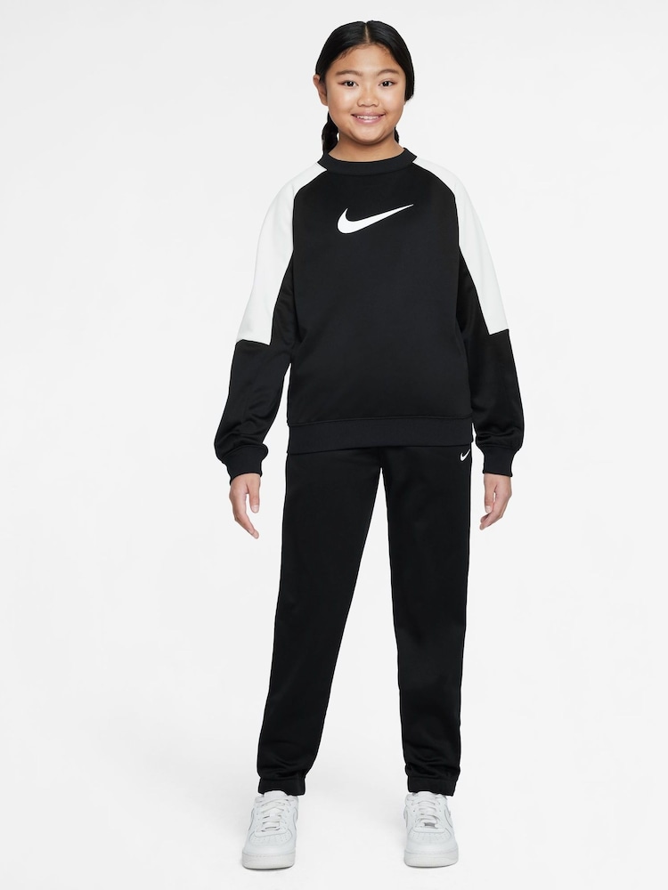 Nike Black Dri-FIT Poly Crew Tracksuit - Image 1 of 3