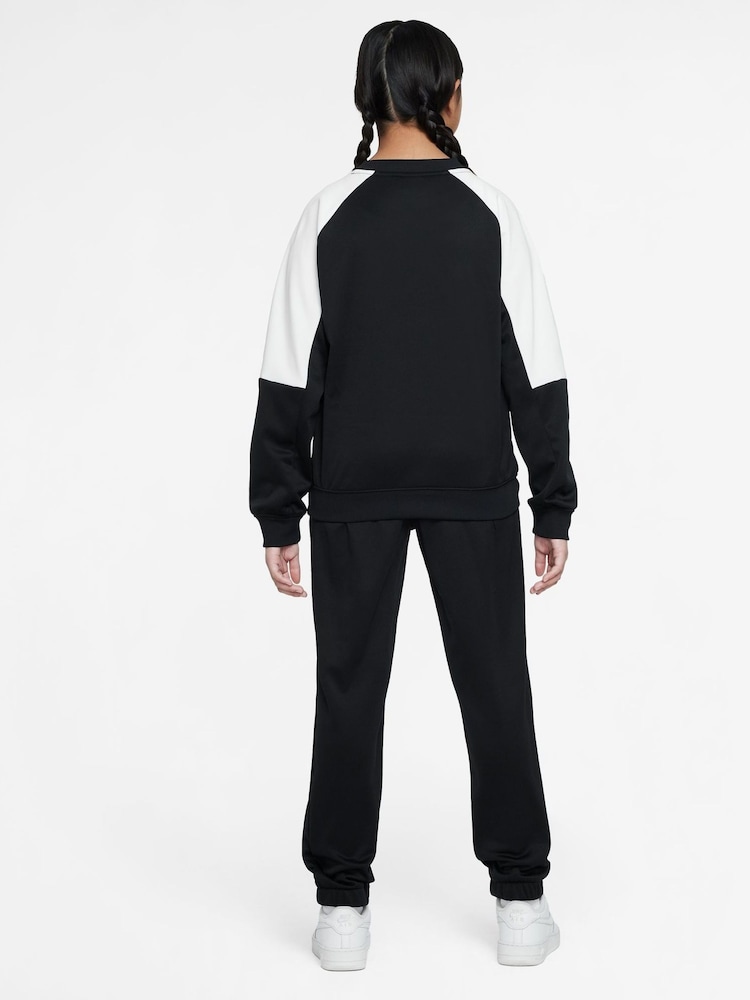 Nike Black Dri-FIT Poly Crew Tracksuit - Image 2 of 3 Nike Black Dri-FIT Poly Crew Tracksuit - Image 2 of 3