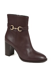 Jones Bootmaker Brown Kelda Heeled Ankle Boots - Image 2 of 5
