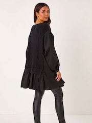 Roman Black 2 in 1 Yoke Knitted Jumper - Image 2 of 5