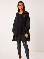 Roman Black 2 in 1 Yoke Knitted Jumper - Image 3 of 5