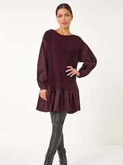 Roman Red 2 in 1 Yoke Knitted Jumper - Image 2 of 5
