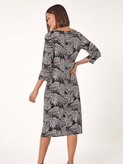 Roman Abstract Print Ruched Stretch Dress - Image 3 of 5
