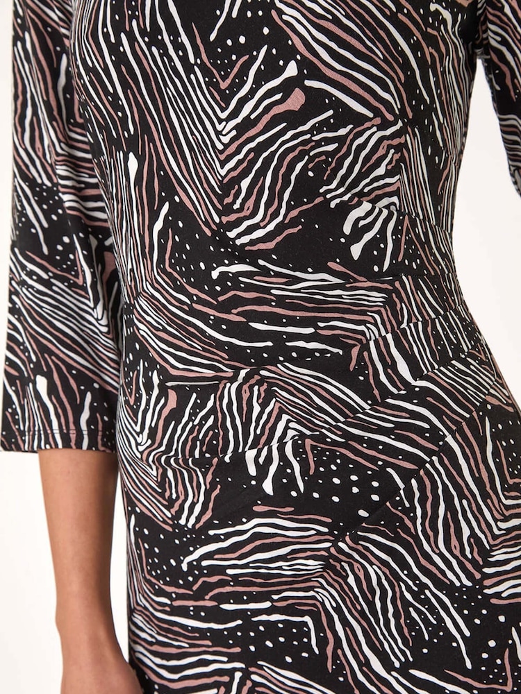 Roman Abstract Print Ruched Stretch Dress - Bild 5 von 5 Roman Abstract Print Ruched Stretch Dress - Bild 5 von 5