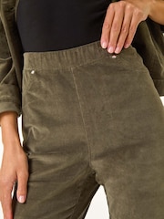 Roman Green Corduroy Straight Stretch Jeans Trousers - Image 5 of 5