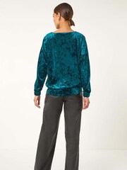 Roman Bubble Hem Velvet Stretch Top - Image 3 of 5