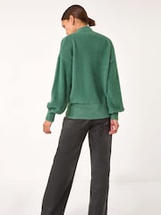 Roman Green Festive Sequin Bow Knit Christmas Jumper - Image 3 of 5