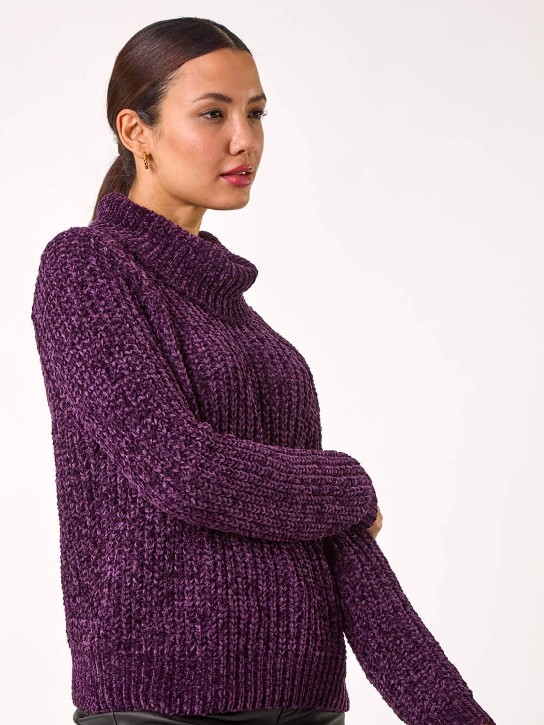 Purple chenille jumper clearance