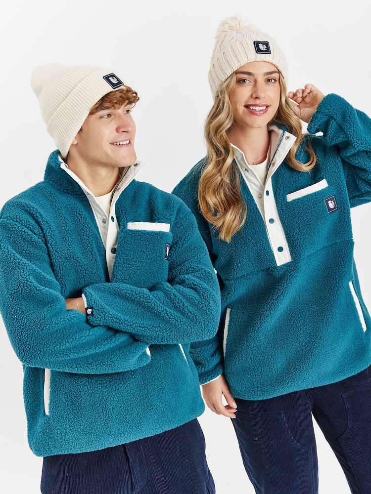 Harper & Lewis Hawthorn Popper Neck Sherpa Fleece - Slika 2 iz 7 Harper & Lewis Hawthorn Popper Neck Sherpa Fleece - Slika 2 iz 7