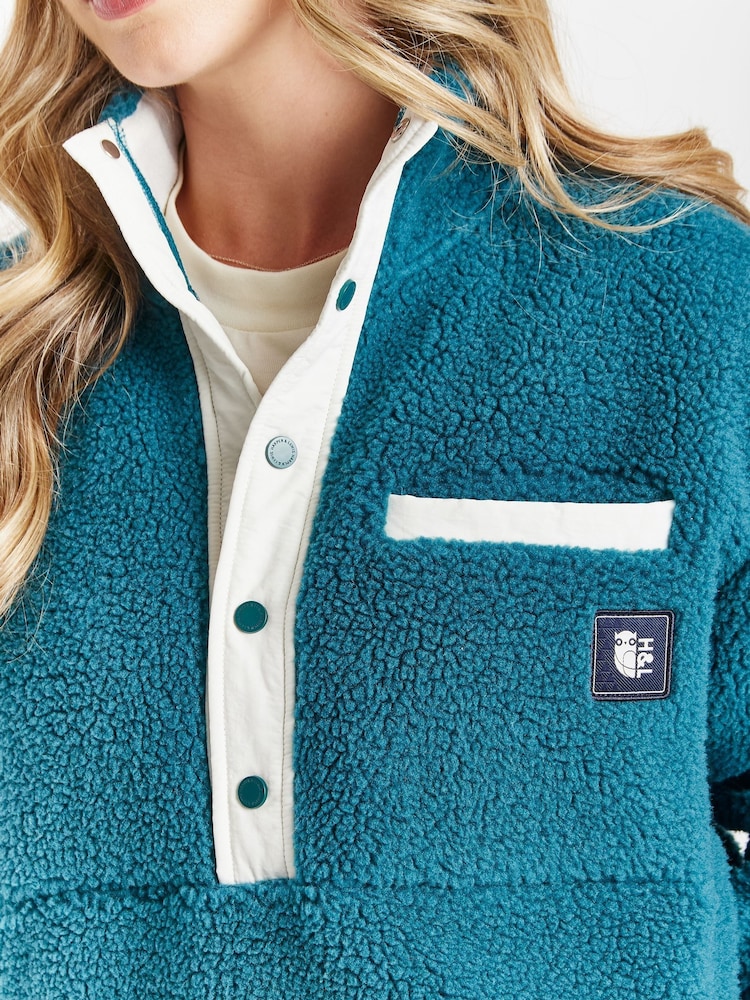 Harper & Lewis Hawthorn Popper Neck Sherpa Fleece - Slika 7 iz 7 Harper & Lewis Hawthorn Popper Neck Sherpa Fleece - Slika 7 iz 7