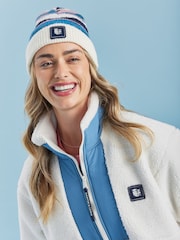 Harper & Lewis Cream Cream Iris Quarter Zip Sherpa Fleece - Image 4 of 9