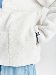 Harper & Lewis Cream Cream Iris Quarter Zip Sherpa Fleece - Image 5 of 9