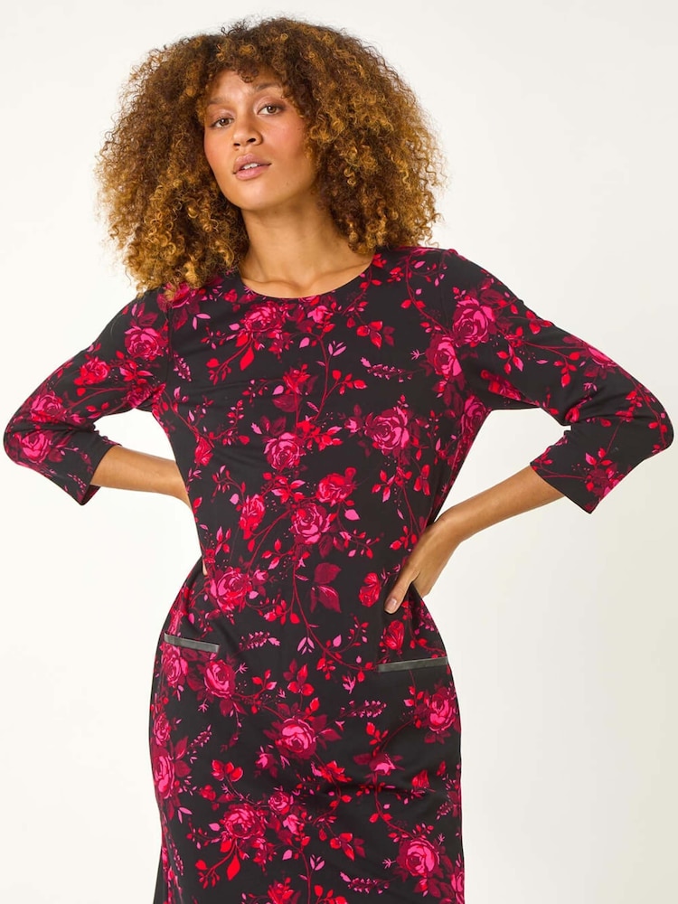 Vestido recto con estampado floral de Roman - Imagen 2 de 5 Vestido recto con estampado floral de Roman - Imagen 2 de 5