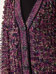 Roman Purple Loop Knit Button Cardigan - Image 5 of 5