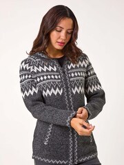 Roman Jacquard Zip Through Knit Cardigan - Image 2 of 5