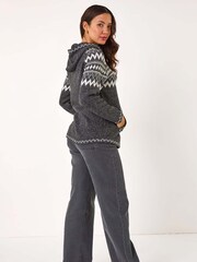 Roman Jacquard Zip Through Knit Cardigan - Image 3 of 5