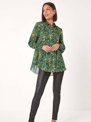Roman Paisley Print Pleated Blouse - Image 2 of 5