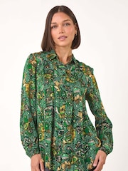 Roman Paisley Print Pleated Blouse - Image 4 of 5