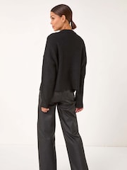 Roman Black Heart Detail Knit Jumper - Image 4 of 5