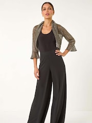 Roman Metallic Plisse Sequin Bolero - Image 2 of 5