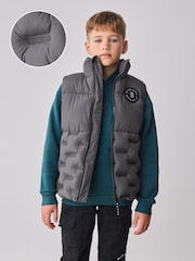 Baker by Ted Baker Grey Shower Resistant Heatseal Gilet - Image 1 of 1