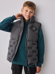 Baker by Ted Baker Grey Shower Resistant Heatseal Gilet - Image 2 of 11
