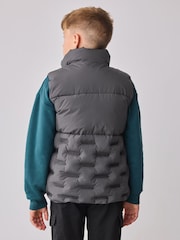 Baker by Ted Baker Grey Shower Resistant Heatseal Gilet - Image 3 of 11