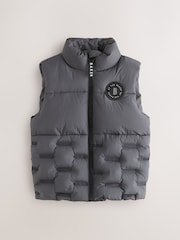 Baker by Ted Baker Grey Shower Resistant Heatseal Gilet - Image 6 of 11