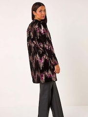 Roman Sequin Velvet Longline Jacket - Imagem 3 de 5
