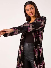 Roman Sequin Velvet Longline Jacket - Imagem 4 de 5