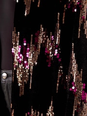 Roman Sequin Velvet Longline Jacket - Imagem 5 de 5