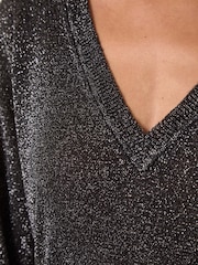 Roman Black Relaxed Shimmer Jumper - Image 5 of 5