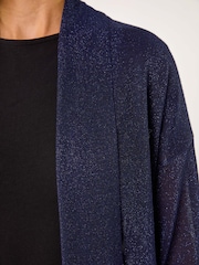 Синий - Roman Shimmer Longline Knit Cardigan - Image 5 of 5