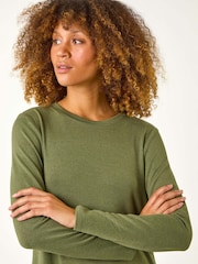 Roman Green Side Button Detail Shift Dress - Image 4 of 5