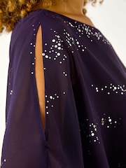 Roman Sequin Asymmetric Overlay Top - Imagen 5 de 5