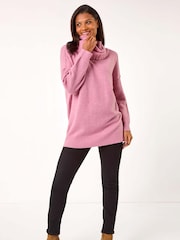 Roman Pink Relaxed Roll Neck Jumper - Image 2 of 5