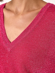 Roman Pink Relaxed Shimmer Jumper - Image 5 of 5