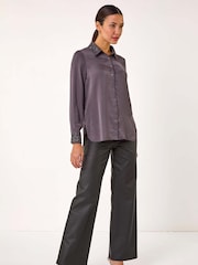 Roman Grey Sequin Collar and Cuff Shirt - Image 2 of 5