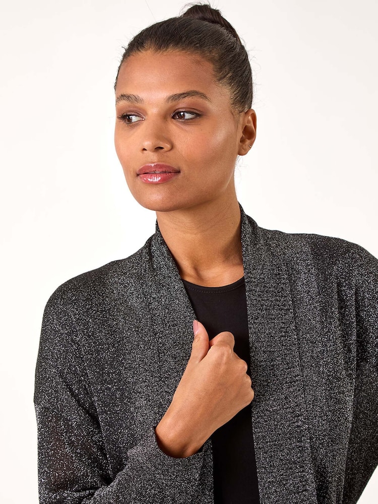 Серый - Roman Shimmer Longline Knit Cardigan - Image 1 of 5