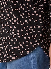 Roman Natural Spot Print Stretch Top - Image 5 of 5