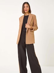 Roman Natural Tailored Ruched Sleeve Stretch Jacket - Image 2 of 5