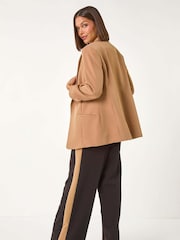 Roman Natural Tailored Ruched Sleeve Stretch Jacket - Image 3 of 5