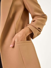 Roman Natural Tailored Ruched Sleeve Stretch Jacket - Image 5 of 5